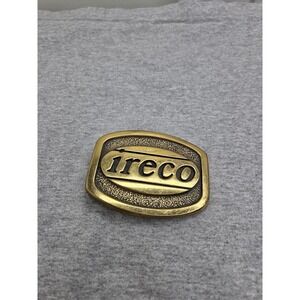 Vintage Solid Brass Ireco BTS 1981 Mining Belt Buckle